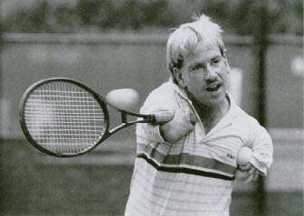 Professional tennis instructor Butch Lumpkin was born with the short arms and deformed fingers characteristic of phocomelia, which resulted from the use of Thalidomide during pregnancy. UPI/Corbis-Bettmnann.