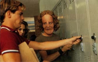 Actor Eric Stolz portrays a high school student with neurofibromatosis in the film Mask. © 1994 Universal City, Photofest.